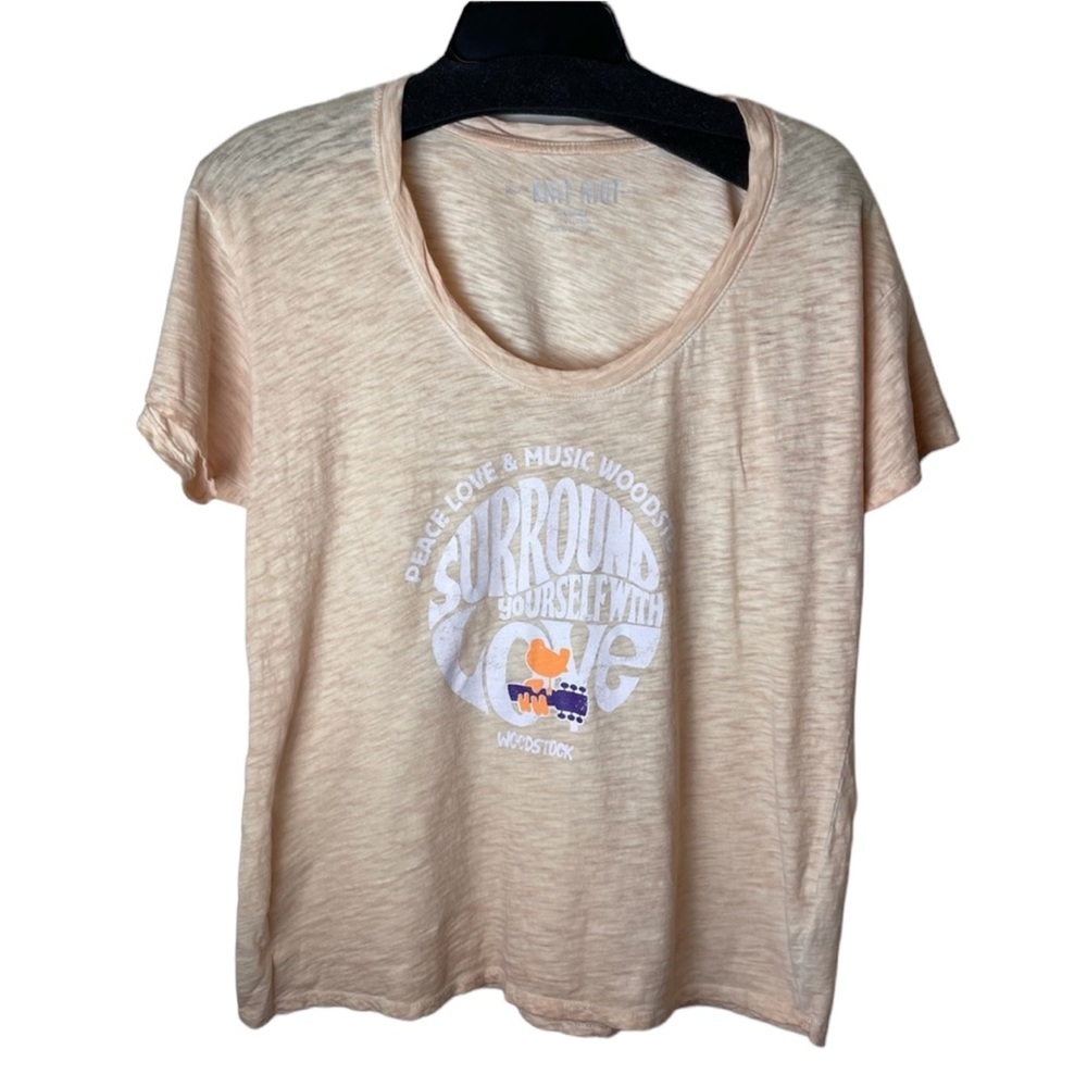 AEO Knit Riot Peace Love Woodstock Tee Oversize XS